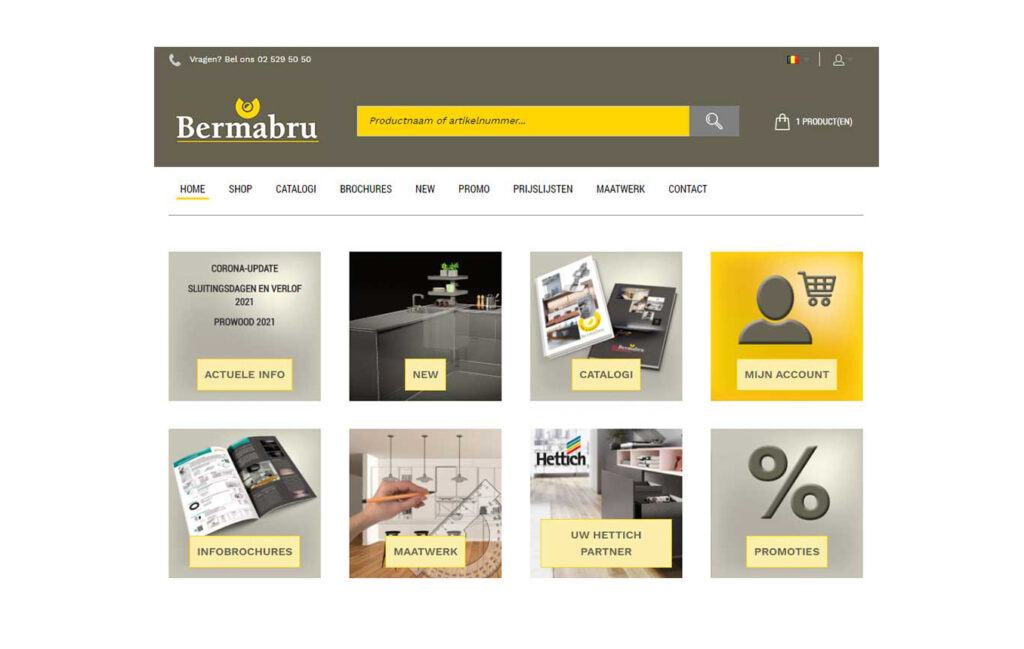 De websites van groothandels Bermabru en Berma-Decor werden onlangs in een nieuw jasje gestoken.