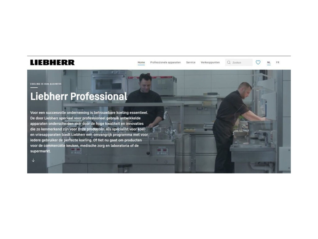 Nieuwe website Liebherr Professional